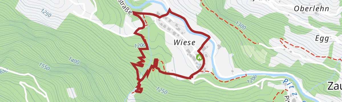 Route map: 1) Söllberg Wasserfall